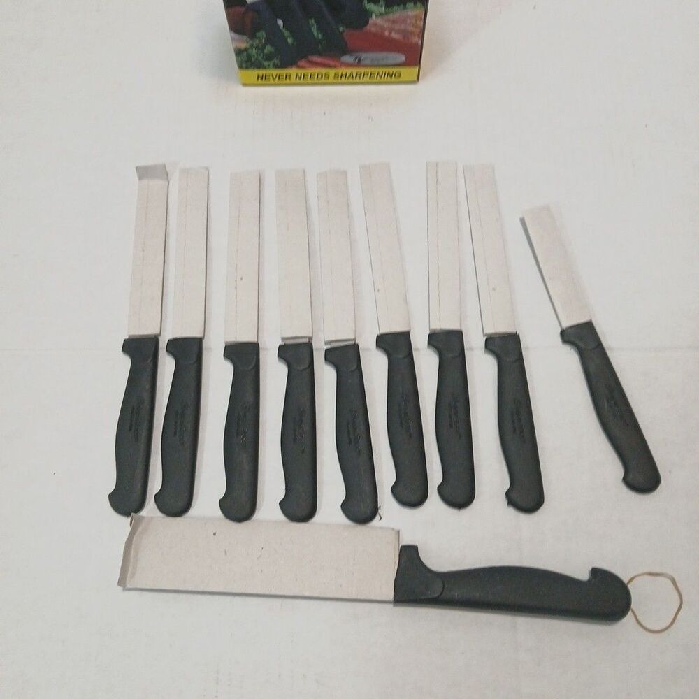 Shappu Stainless Steel 10 Pc Professional Cutlery Set Black Handle